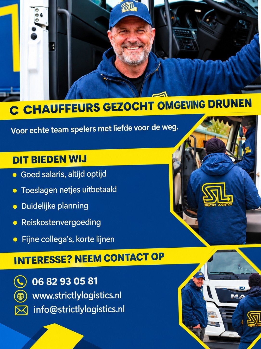 Chauffeur C gezocht, Vacatures, 33 - 40 uur, Overige niveaus, Starter, Overige vormen