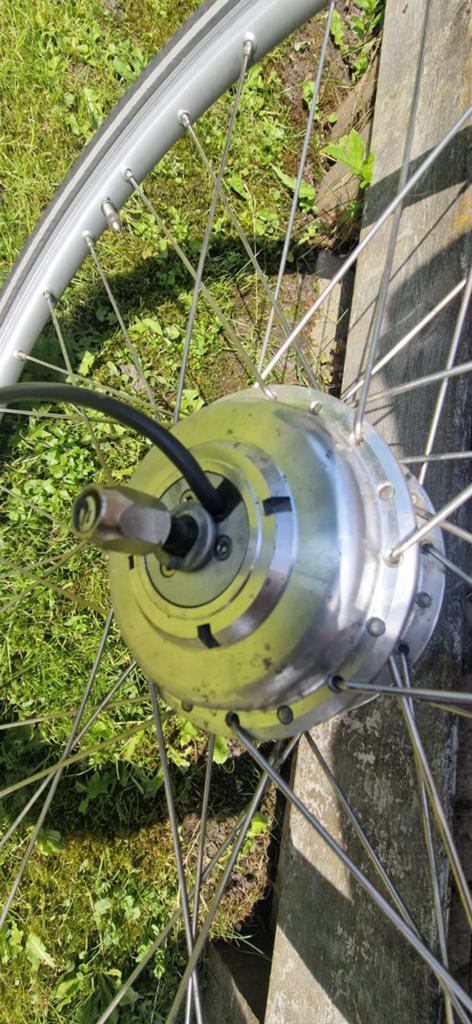 Batavus Sparta 28 inch voorwiel met motor 9 pins, Wiel, Gebruikt, Elektrische fiets, Ophalen of Verzenden