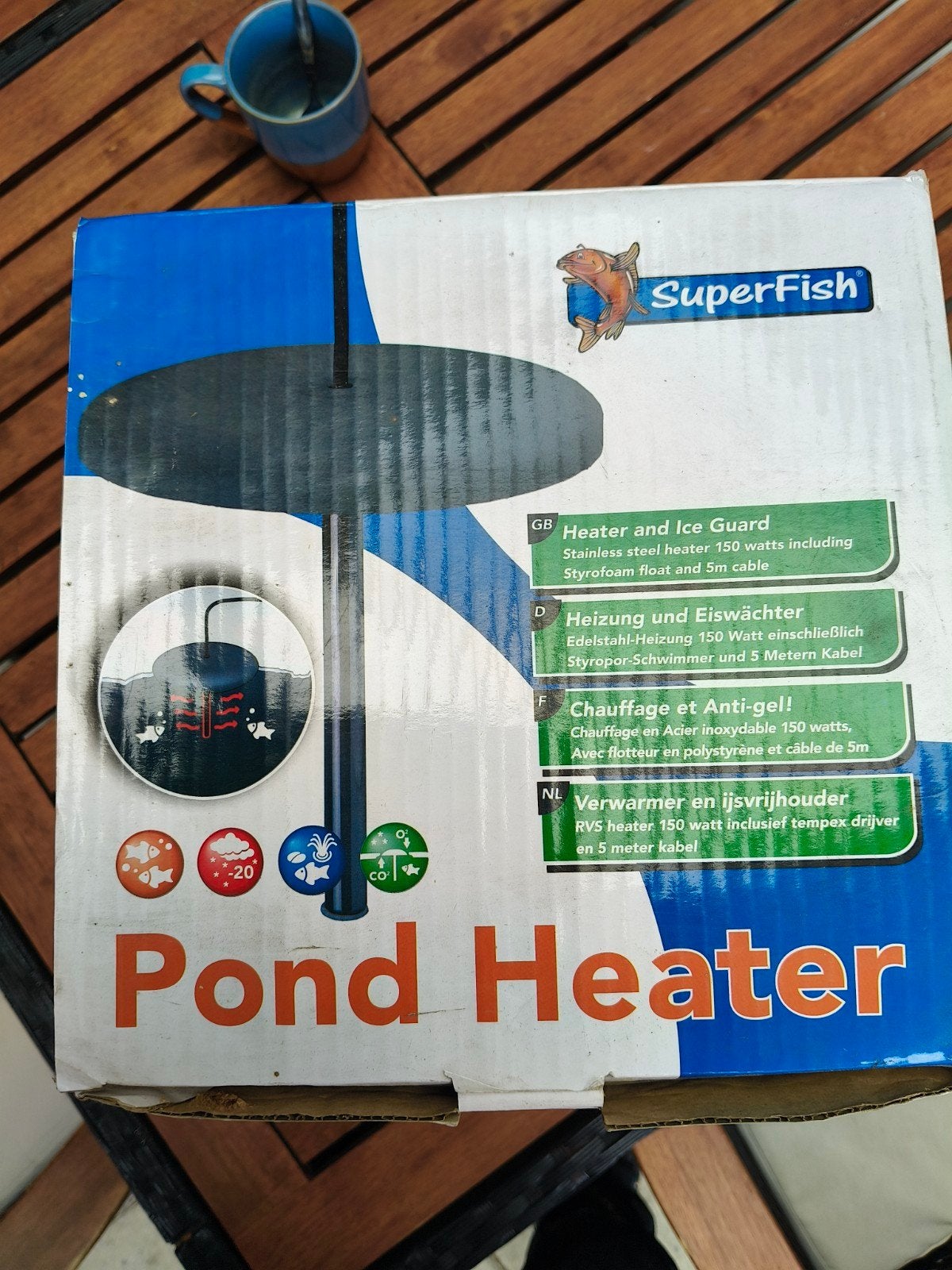 SuperFish Vijververwarmer en ijsvrijhouder 150W, Ophalen, Nieuw