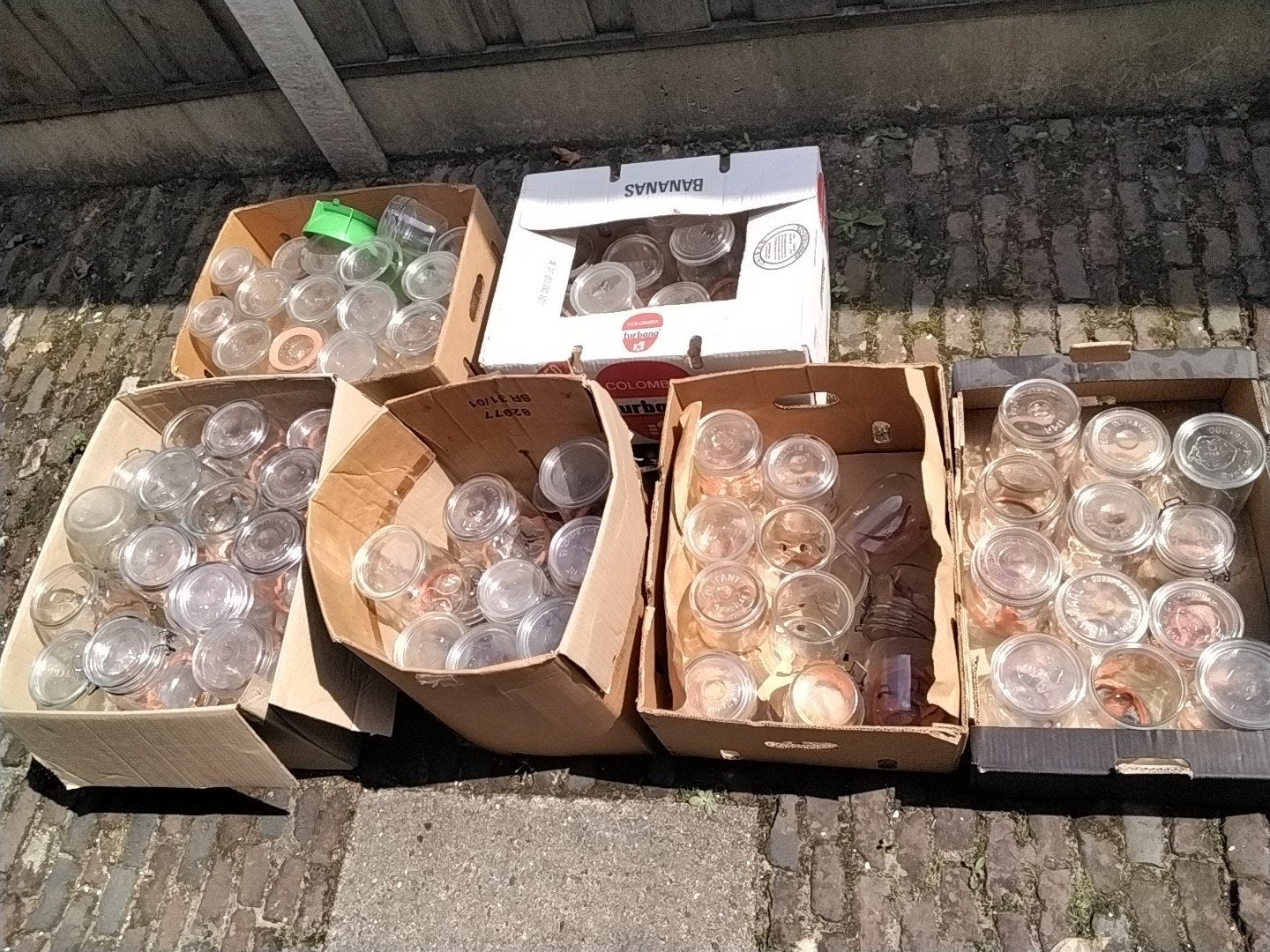 weckpotten diverse maten, Ophalen