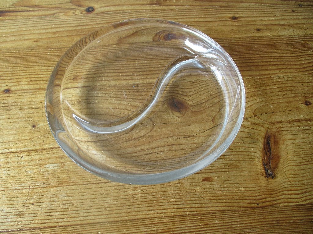 glazen hapjes schaal, Ophalen of Verzenden, Zo goed als nieuw, Rond, Glas