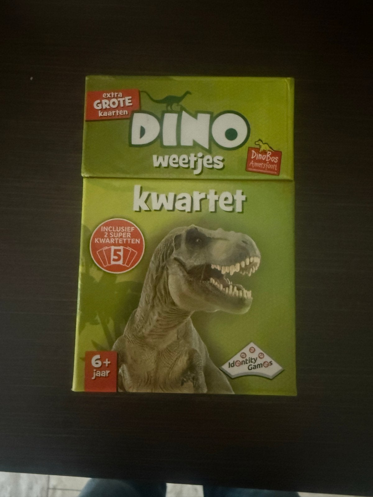 Dino weetjes kwartet - extra grote kaarten, Drie of vier spelers, Ophalen, Gebruikt