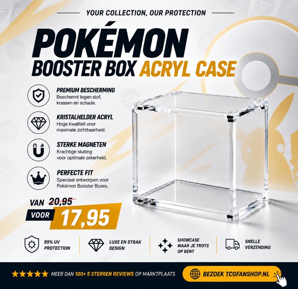 Acryl Case Pokémon Booster Box (BB) | TCGfanshop, Ophalen of Verzenden, Nieuw, Boosterbox