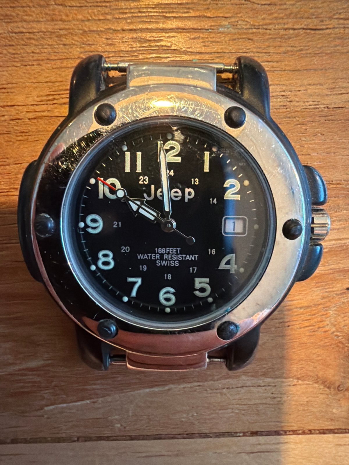 Jeep Polshorloge - Waterbestendig, Zwitsers uurwerk, Ophalen of Verzenden, Staal, Polshorloge, Overige merken