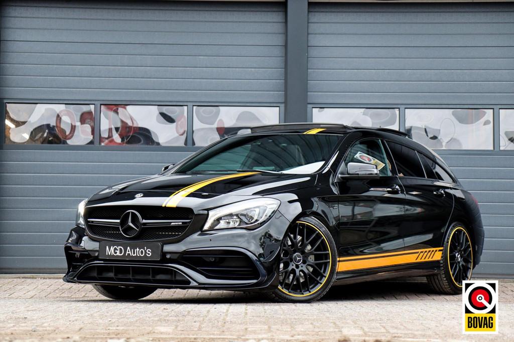 Mercedes CLA-klasse Shooting Brake AMG 45 4MATIC Yellow Nigh, Automaat, Gebruikt, Huisgarantie, 4 cilinders