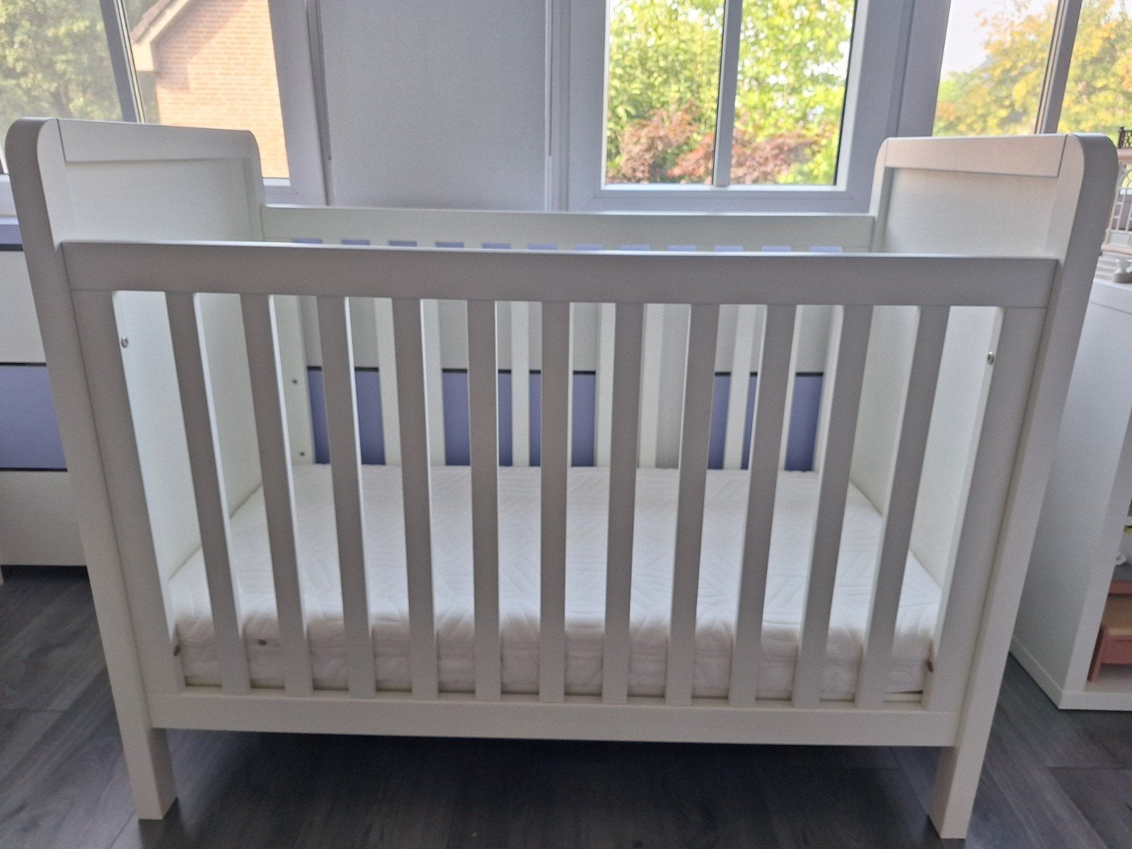 Kidsmill ledikant incl. matras en beddengoed, 70 tot 85 cm, Zo goed als nieuw, Minder dan 140 cm, Ophalen
