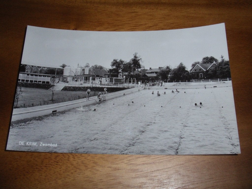 Zwembad De Krim, Verzamelen, Ansichtkaarten | Nederland, Verzenden, 1960 tot 1980, Ongelopen, Overijssel