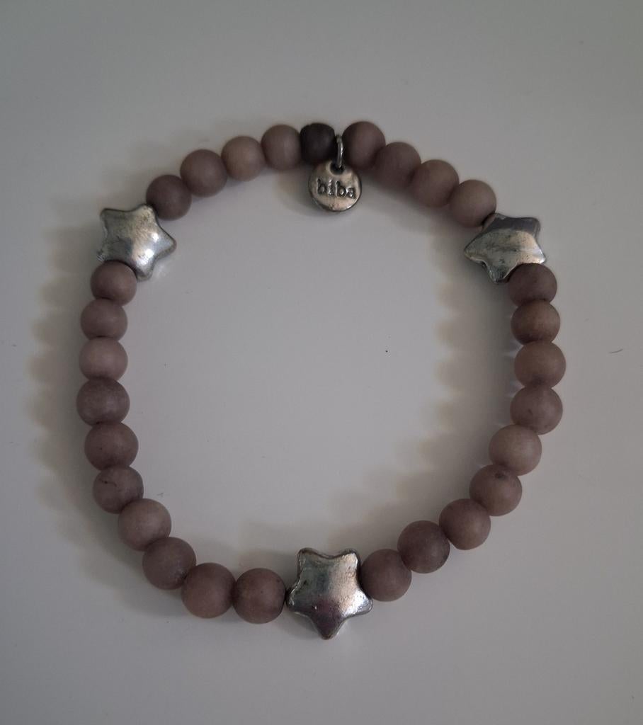 Biba Armband met Sterren en Kralen, Ophalen of Verzenden, Zo goed als nieuw, Overige materialen, Met bedels of kralen