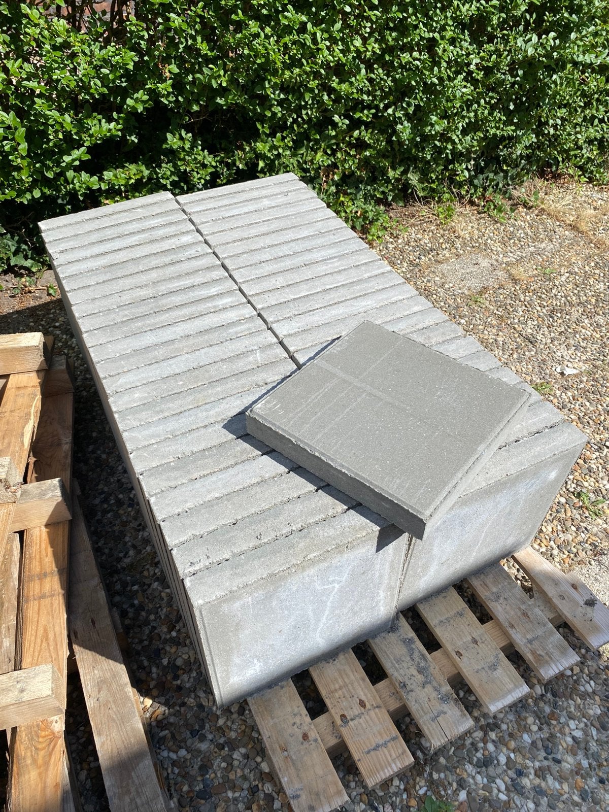 Tegels 30x30 nieuw 20 st. Beton + tegel met knikkerpot., Tuin en Terras, Ophalen, Nieuw, Minder dan 5 m², Beton