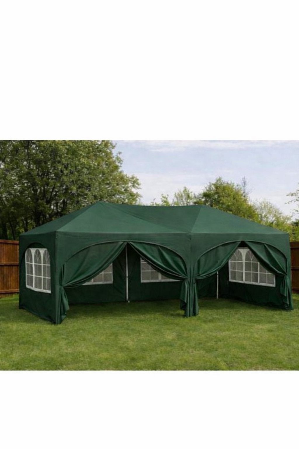 Easy up partytent 6x3 groen, Tuin en Terras, Partytenten, Opvouwbaar, Partytent, Minder dan 4 meter, Nieuw