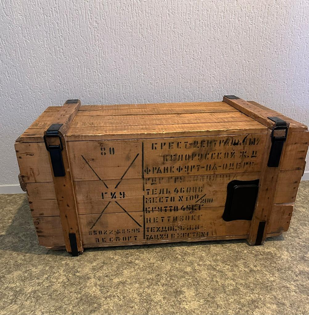 Munitiekist, Huis en Inrichting, Woonaccessoires | Kisten, Ophalen, Zo goed als nieuw, Minder dan 50 cm