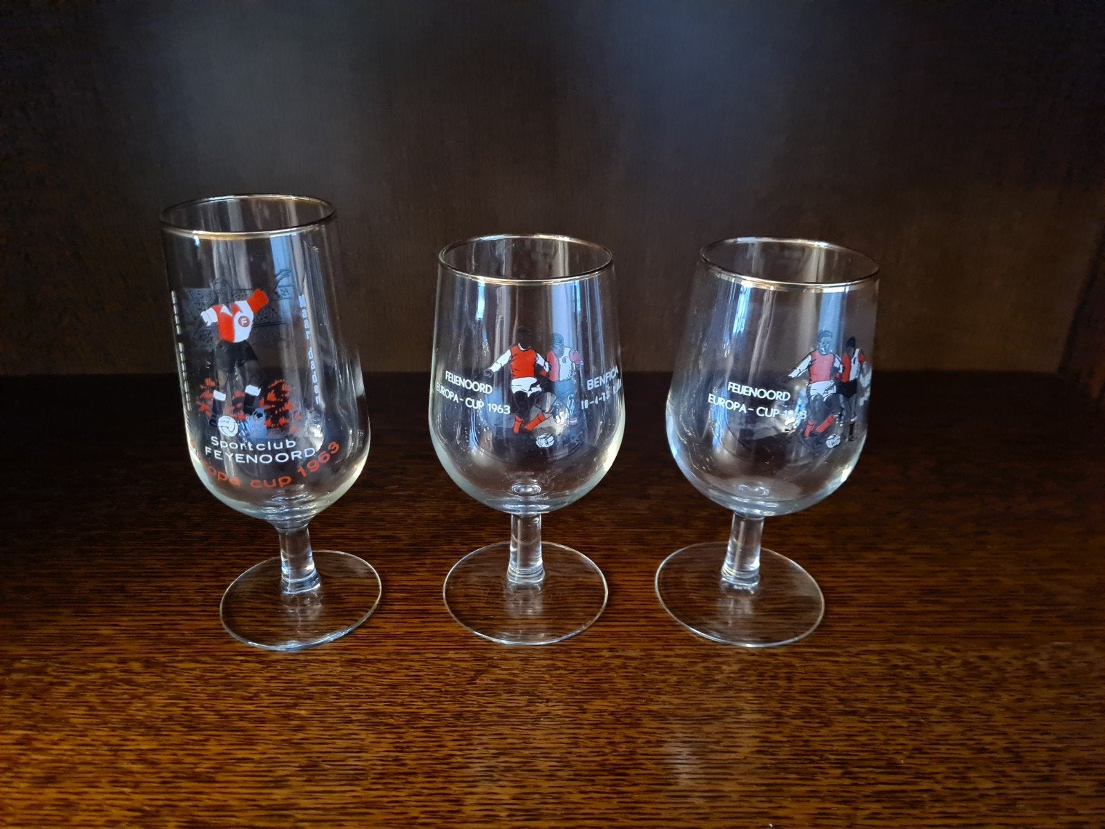 Feyenoord Europa Cup 1963 Glazen Set - Vintage Collectie, Ophalen, Zo goed als nieuw, Feyenoord, Overige typen