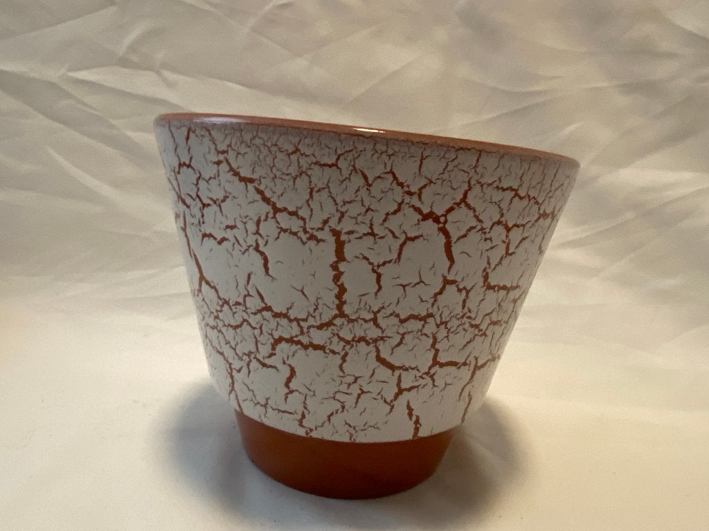 Retro Mooie ADCO bloempot met frozen exterieur, Gebruikt, Rond, Binnen, Ophalen of Verzenden