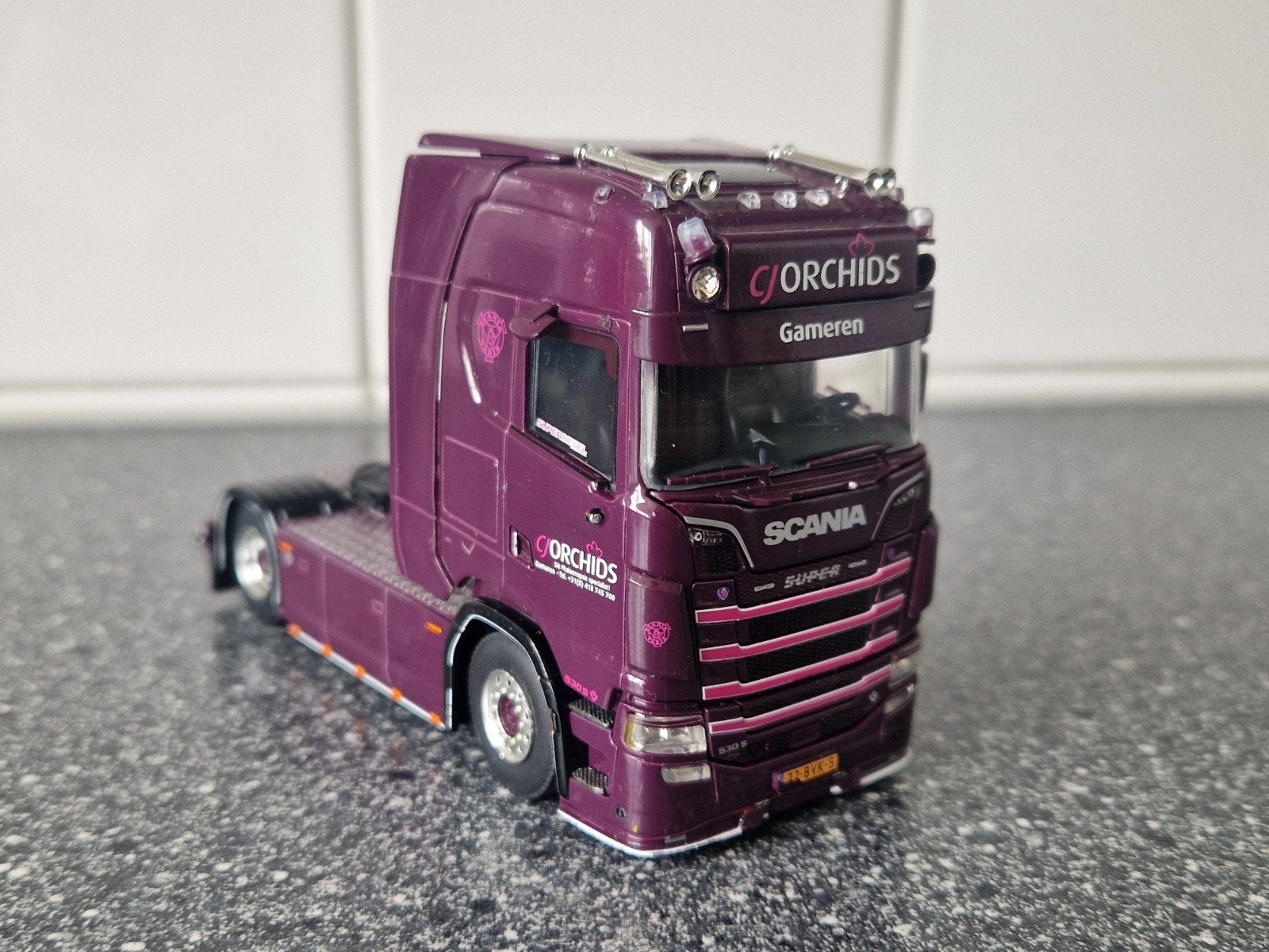 B-keus WSI Scania NextGen, CJ Orchids, Hobby en Vrije tijd, Modelauto's | 1:50, Ophalen of Verzenden, Bus of Vrachtwagen, Wsi
