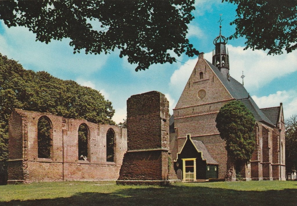 BERGEN (N.H.) Ruïne Kerk (Rechte Rand), Verzenden, 1960 tot 1980, Gelopen, Noord-Holland