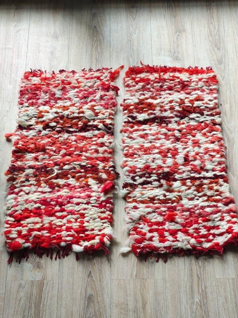 2 Handgewoven kleden Berber look (80x42 cm), Ophalen, Minder dan 50 cm, Gebruikt, 50 tot 100 cm