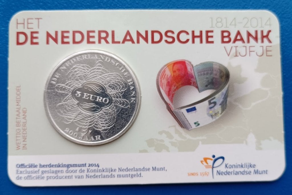 Het De Nederlandsche Bank Vijfje - 2014, Postzegels en Munten, Munten | Nederland, Verzenden, Koningin Beatrix, Euro's, Setje