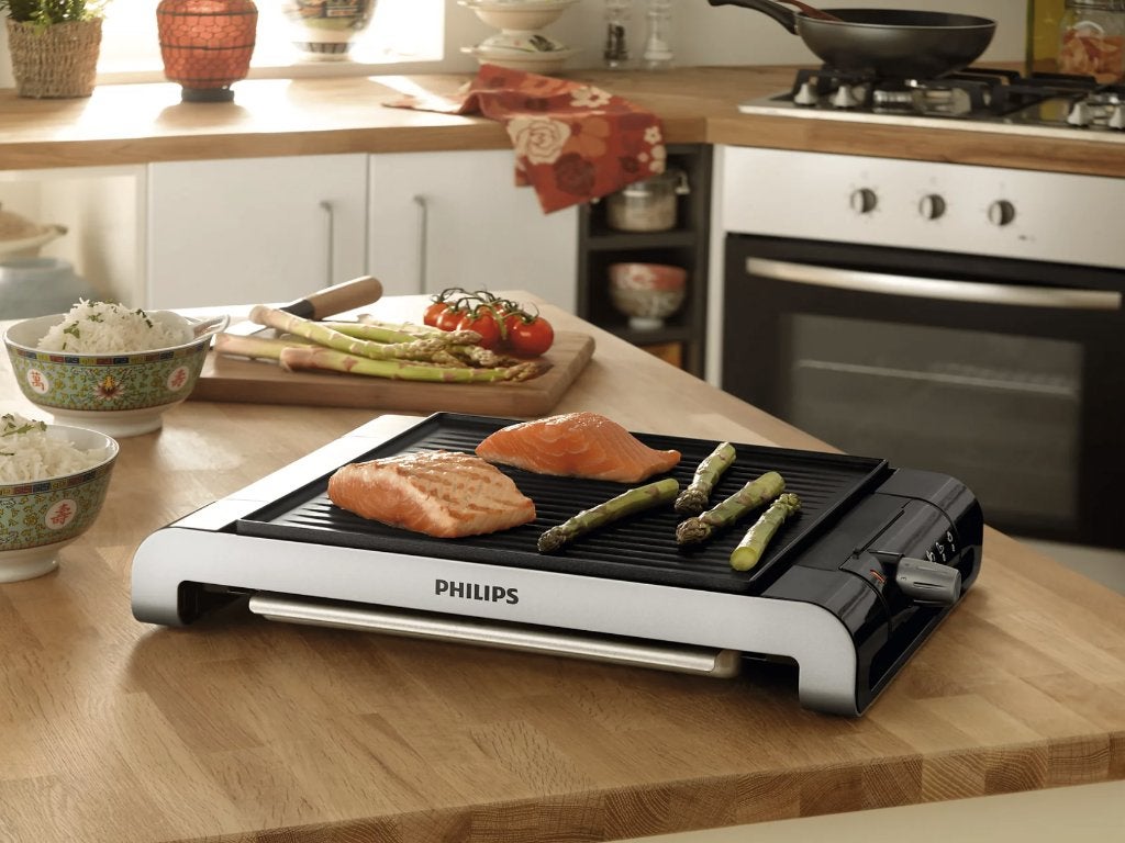 Nieuwe Philips HD4417 Tafelgrill (Ongebruikt in doos), Ophalen of Verzenden, Vaatwasmachinebestendig, Nieuw, Tafelgrill