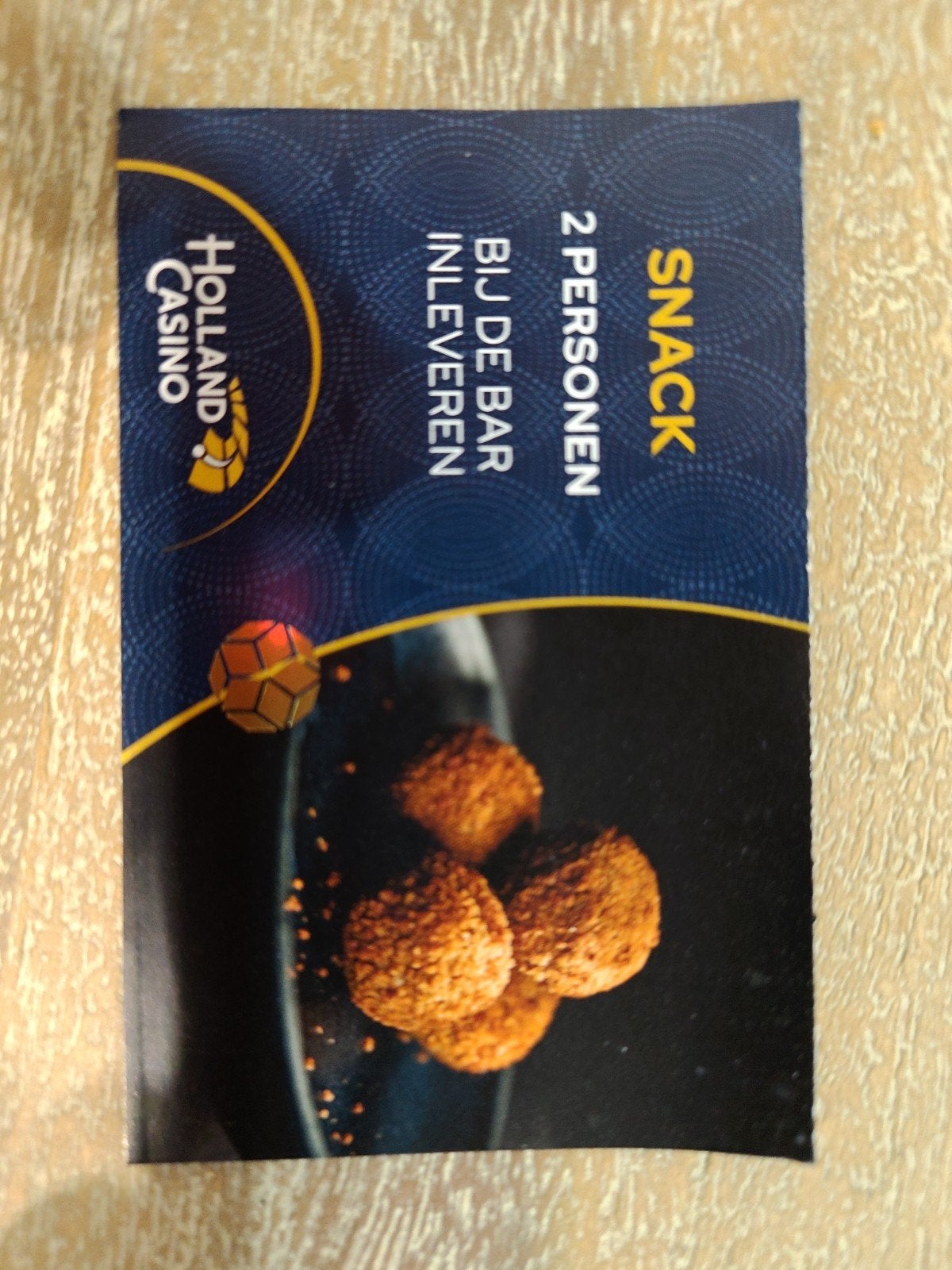 Holland Casino snack voucher, Eén persoon, Kortingsbon