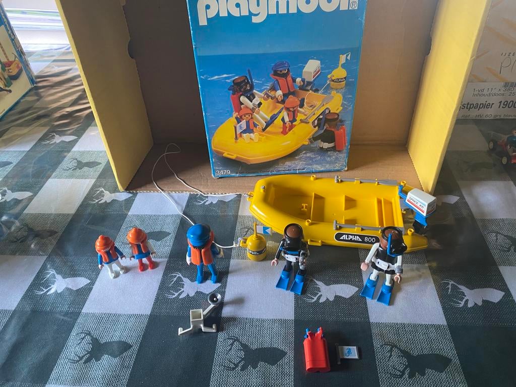 Playmobil 3479 - Rubberboot met duikers, Ophalen of Verzenden, Gebruikt