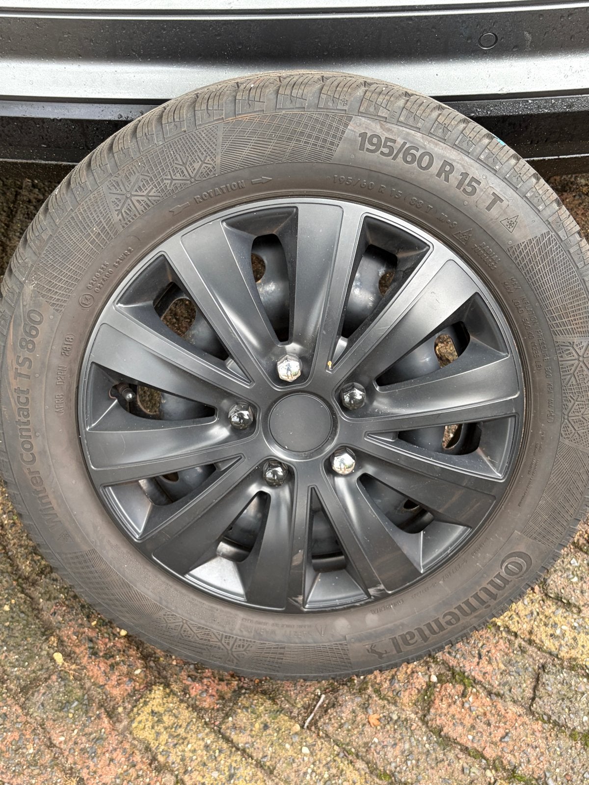 Winterbanden 195/60 R15 op stalen velgen Ford Fiësta, Auto-onderdelen, Banden en Velgen, Ophalen, Gebruikt, 15 inch, Banden en Velgen