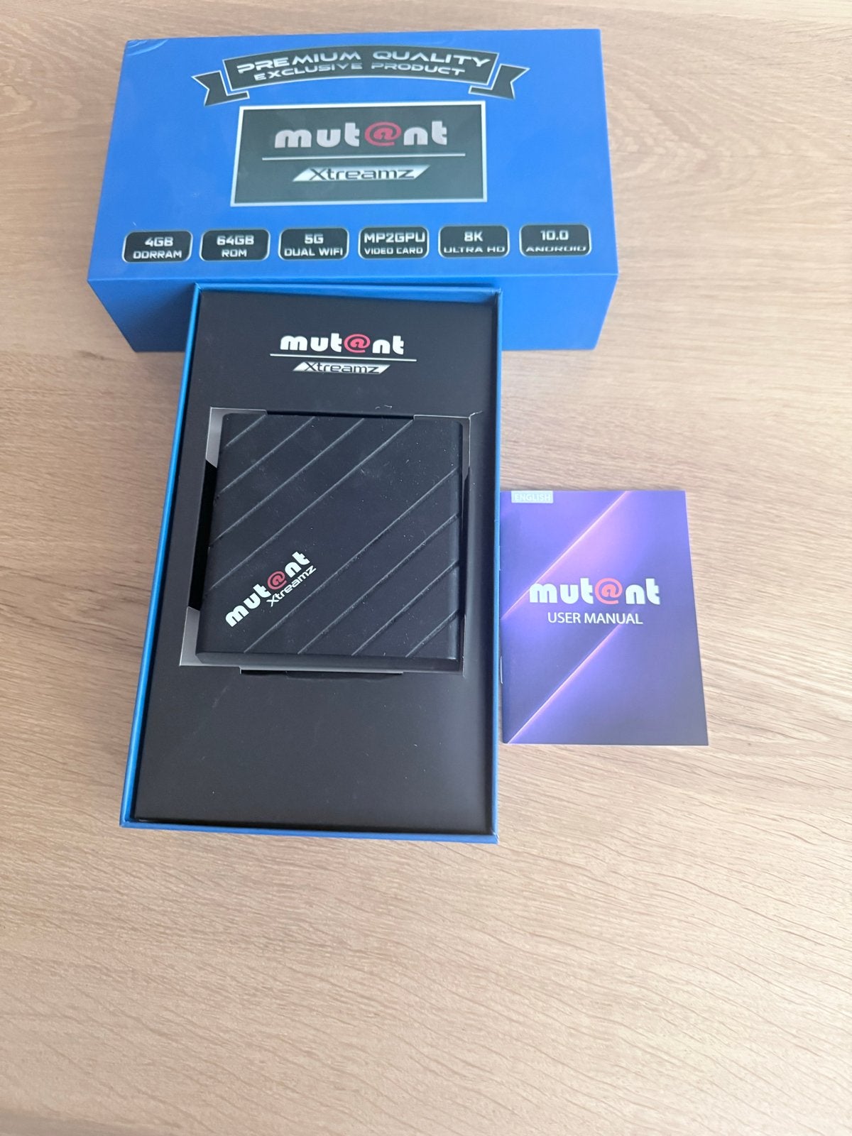 Mutant Xtreamez Android TV Box 4GB RAM 64GB ROM 8K Ultra HD, Ophalen of Verzenden, Nieuw, HDMI, Minder dan 500 GB