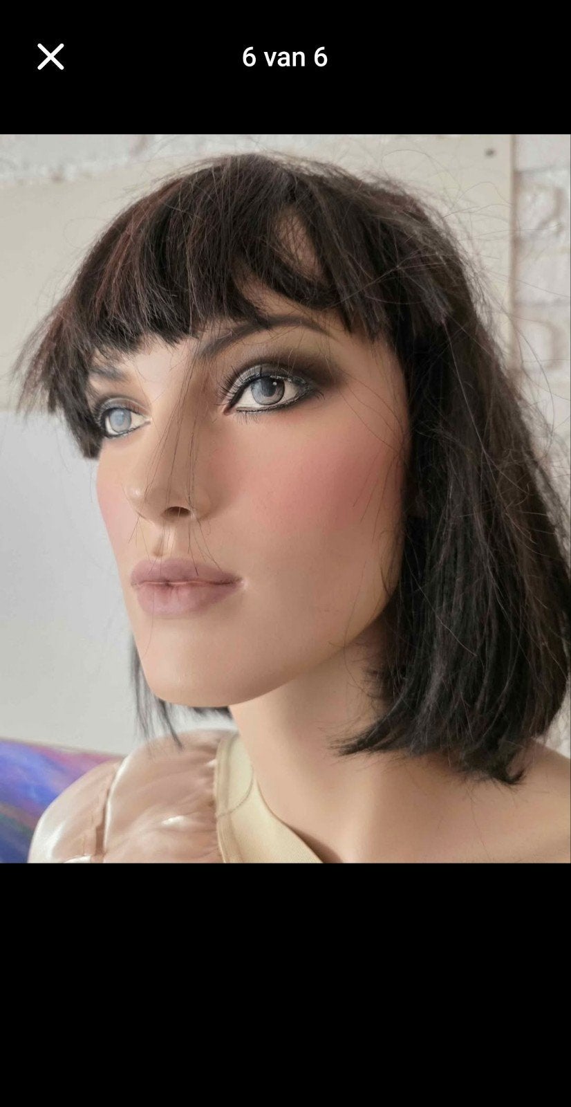 Mannequin met pruik en make-up, Kleding | Dames, Onbekend, Ophalen of Verzenden, Zo goed als nieuw