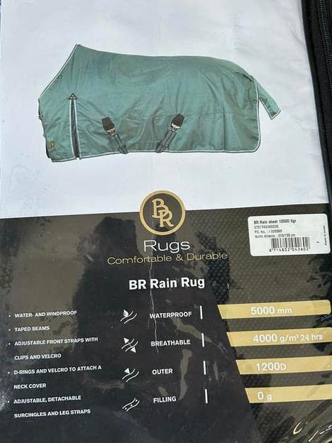 Nieuwe regendeken 155/205cm, Dieren en Toebehoren, Paarden en Pony's | Dekens en Dekjes, Full (L), BR, Nieuw, Ophalen of Verzenden