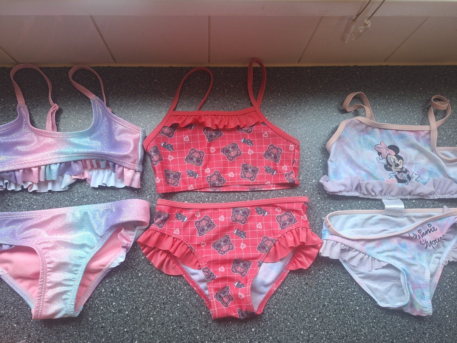 3 bikini's maat 98/104, Gebruikt, Maat 98, Bikiniset, Meisje