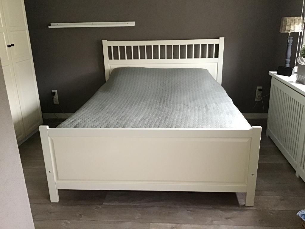 Bed, Ophalen, Gebruikt, Wit, Tweepersoons