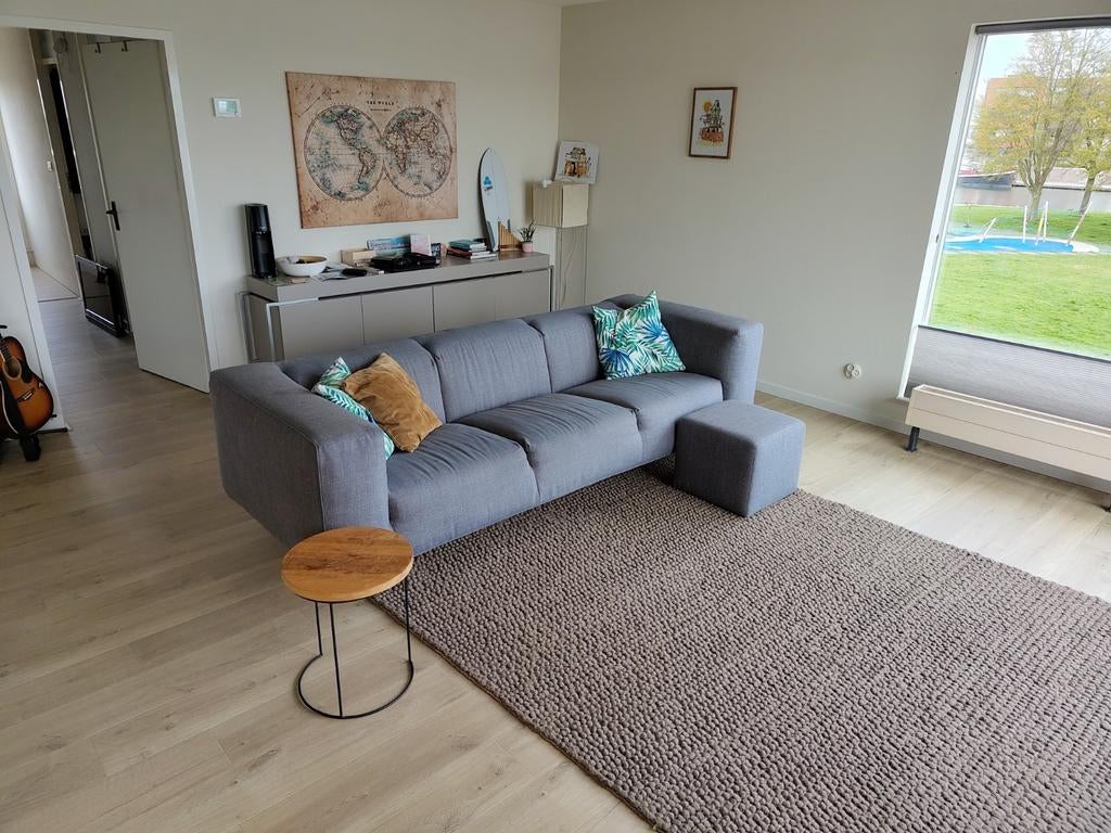 Design Bank (Gerard vd Berg) Grijs, Huis en Inrichting, Ophalen, Gebruikt, Driepersoons, 75 tot 100 cm