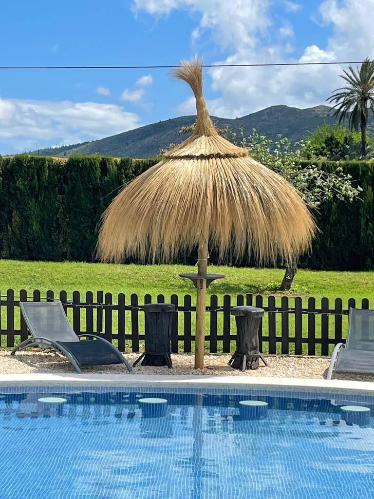 SPAANSE RIETEN EXOTISCHE PARASOLS, Tuin en Terras, Ophalen, Nieuw, Overige typen