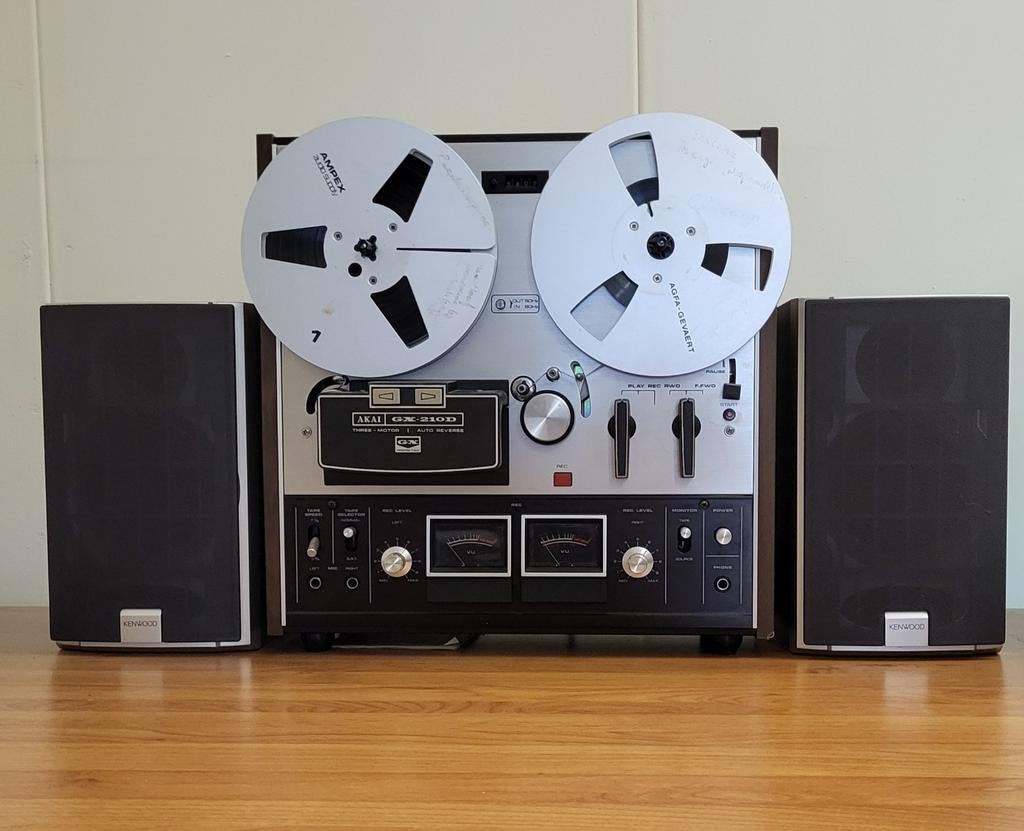 Akai GX-210D Bandrecorder met Kenwood speakers, Ophalen, Bandrecorder, Met banden