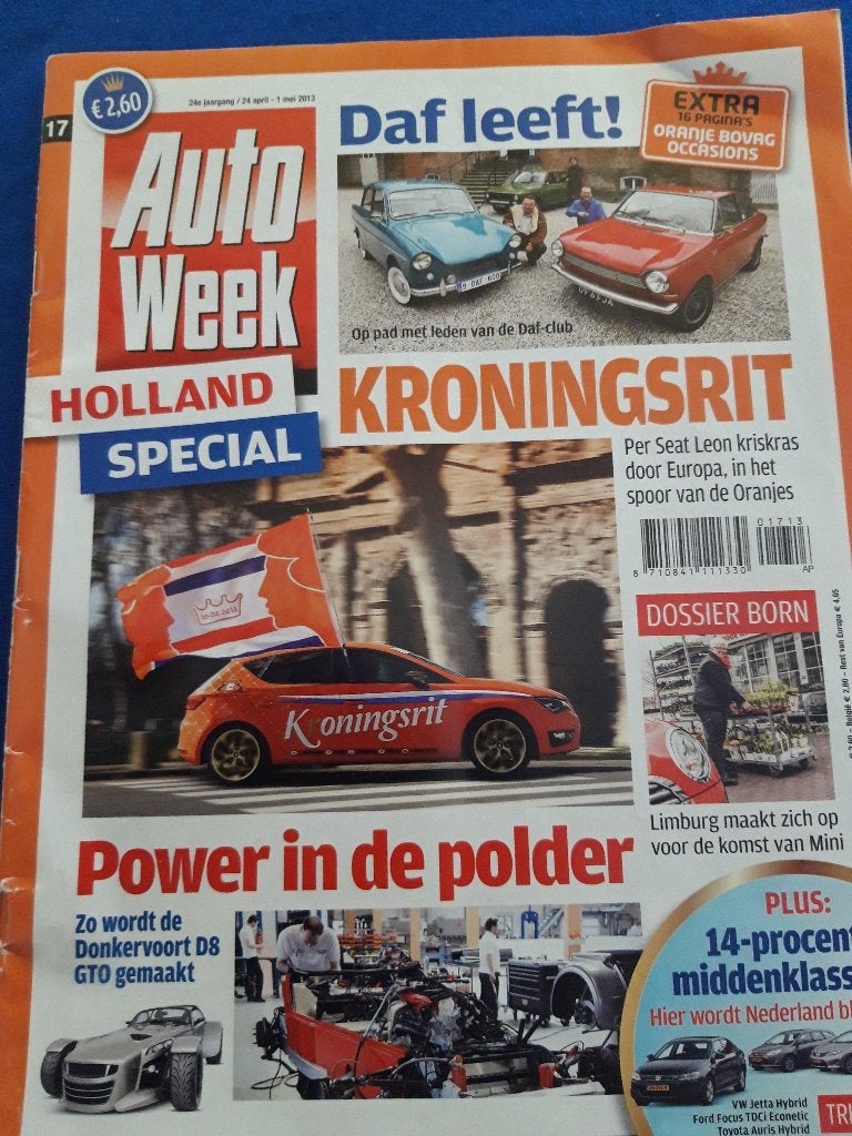 Autoweek HOLLAND Special 2013 - Daf - Donkervoort - Nedcar, Ophalen of Verzenden, Zo goed als nieuw, Algemeen