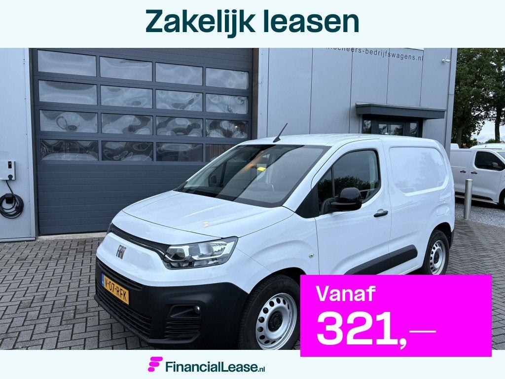 Fiat E-Doblò 50 kWh 3-zits | navigatie | cruise, 750 kg, Wit, Grijs, Geïmporteerd
