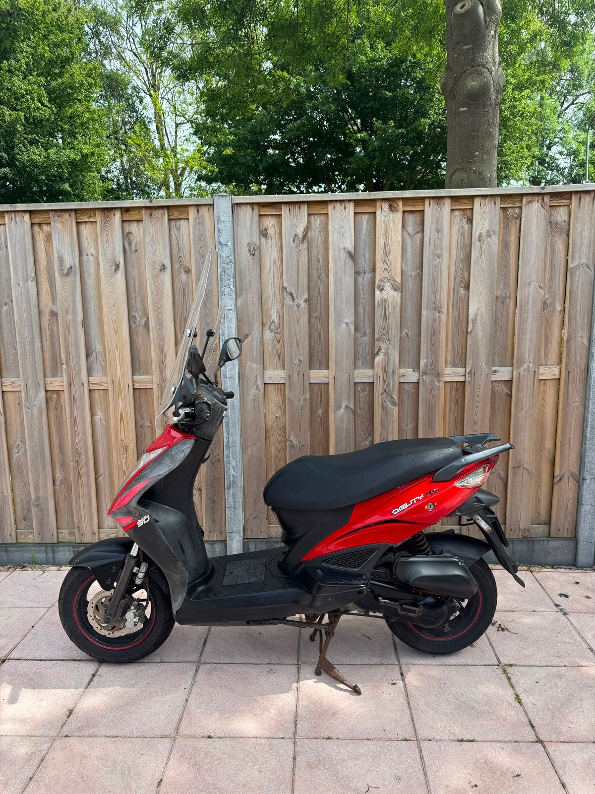 Kymco Agility RS Snor Scooter - Rood/Zwart, Ophalen, Gebruikt, Maximaal 25 km/u, Agility
