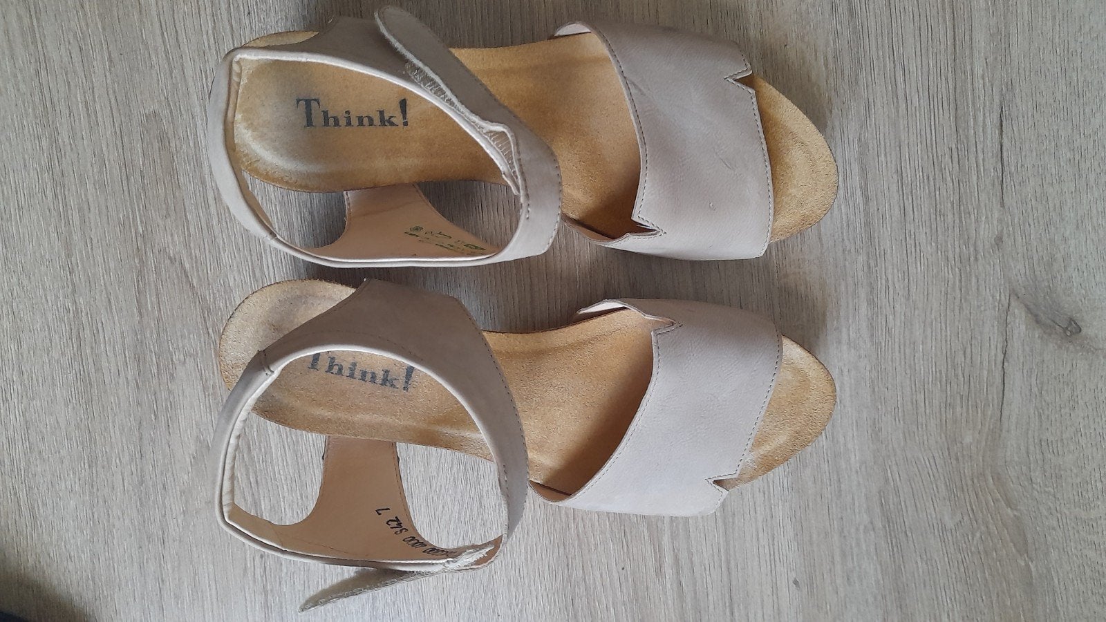Think Traudi beige met hakje, maat 42, Verzenden, Beige, Think!, Sandalen of Muiltjes