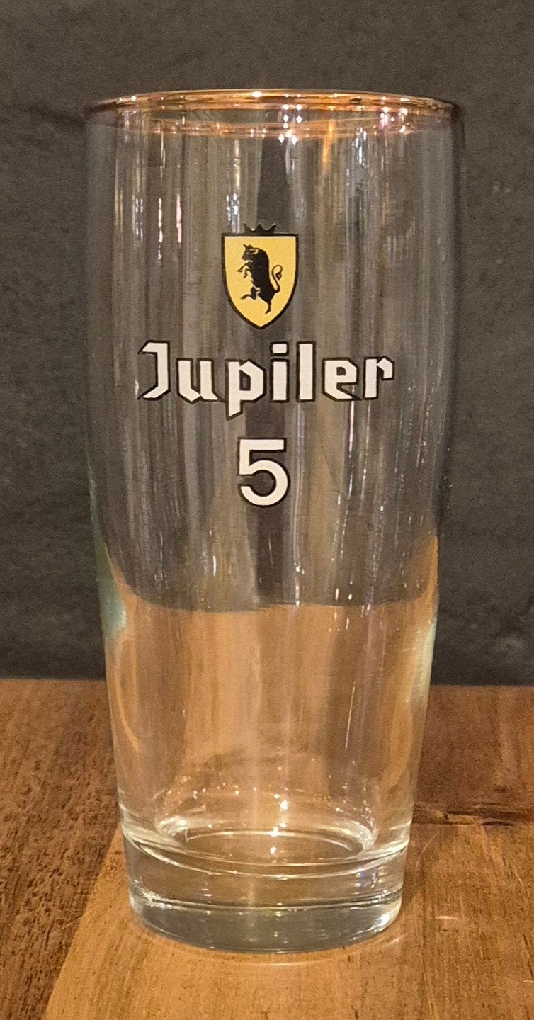Jupiler 5 bierglas., Verzamelen, Ophalen of Verzenden, Zo goed als nieuw, Glas of Glazen, Jupiler