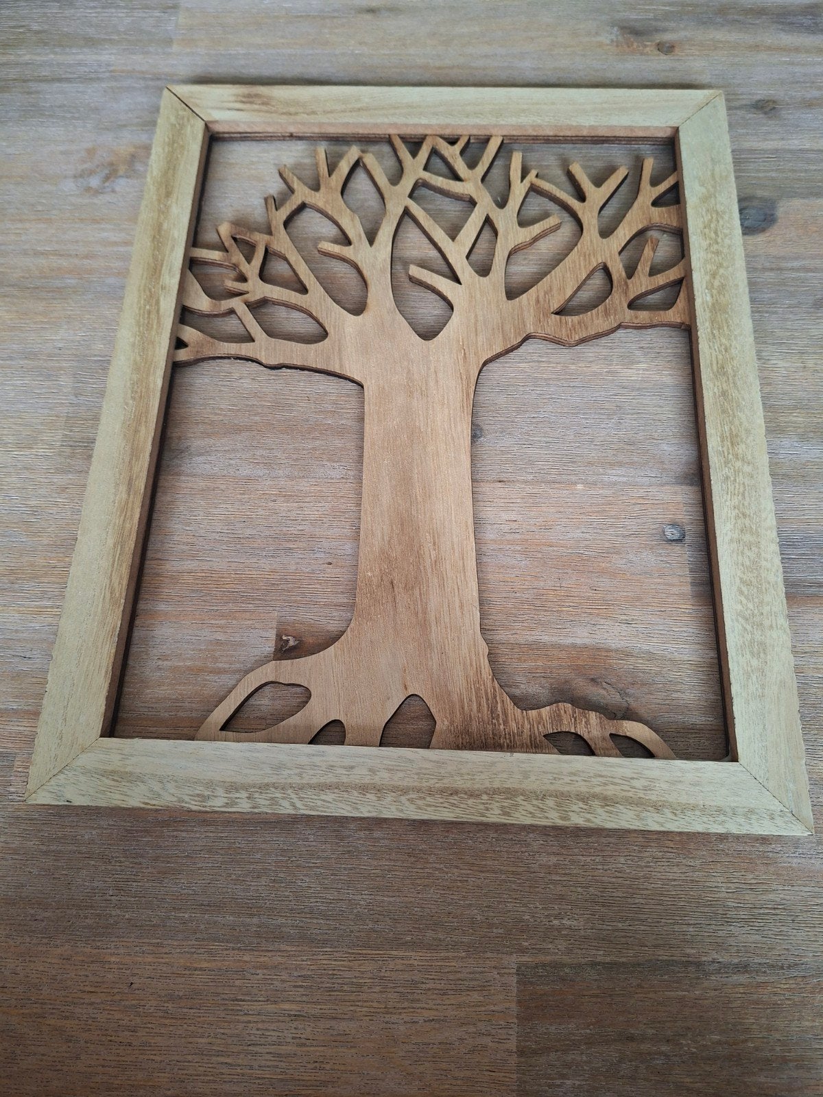 Houten wanddecoratie 'Levensboom', Hout, Nieuw, Ophalen of Verzenden, Landelijk