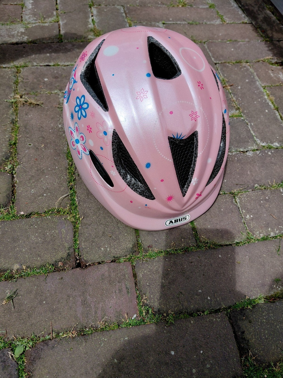 ABUS Kinderhelm Roze Uil 46-52 cm, Gebruikt, Meisje, Overige maten, Ophalen of Verzenden