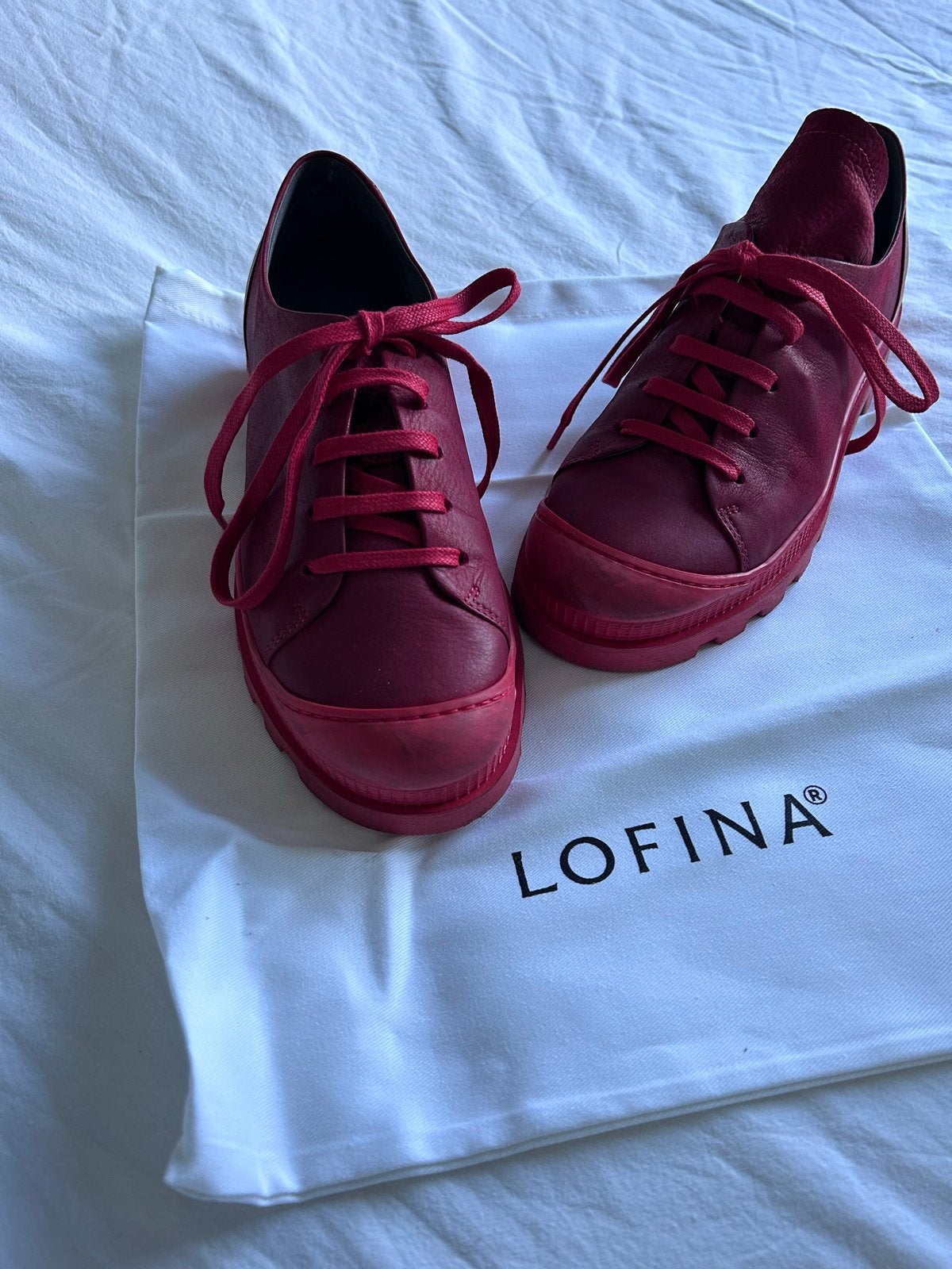 Lofina Veter Schoenen - Prachtig Rood Leer, Kleding | Dames, Schoenen, Ophalen of Verzenden, Nieuw, Rood, Schoenen met lage hakken