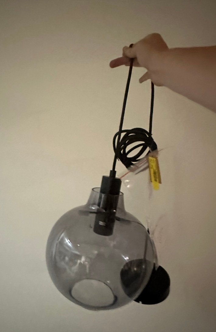 Nuuck tuva hanglamp nieuw in doos rookglas, Ophalen of Verzenden, Zo goed als nieuw