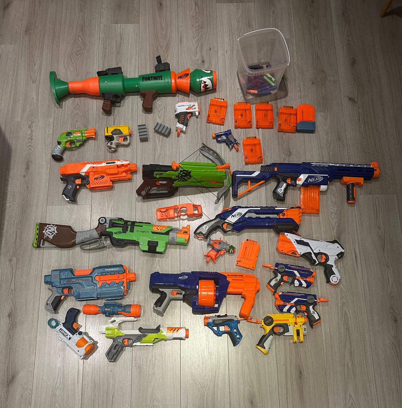Nerf pijltjes pistolen, Kinderen en Baby's, Speelgoed | Buiten | Actiespeelgoed, Ophalen, Gebruikt
