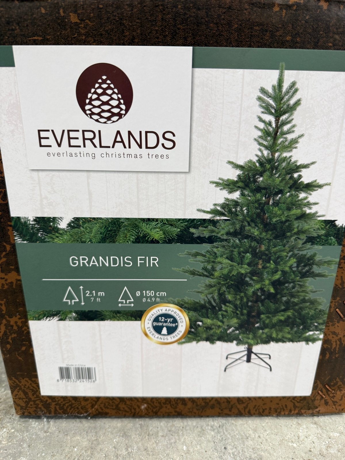 Everlands Grandis Fir Kunstkerstboom - 210 cm, Diversen, Kerst, Ophalen, Nieuw