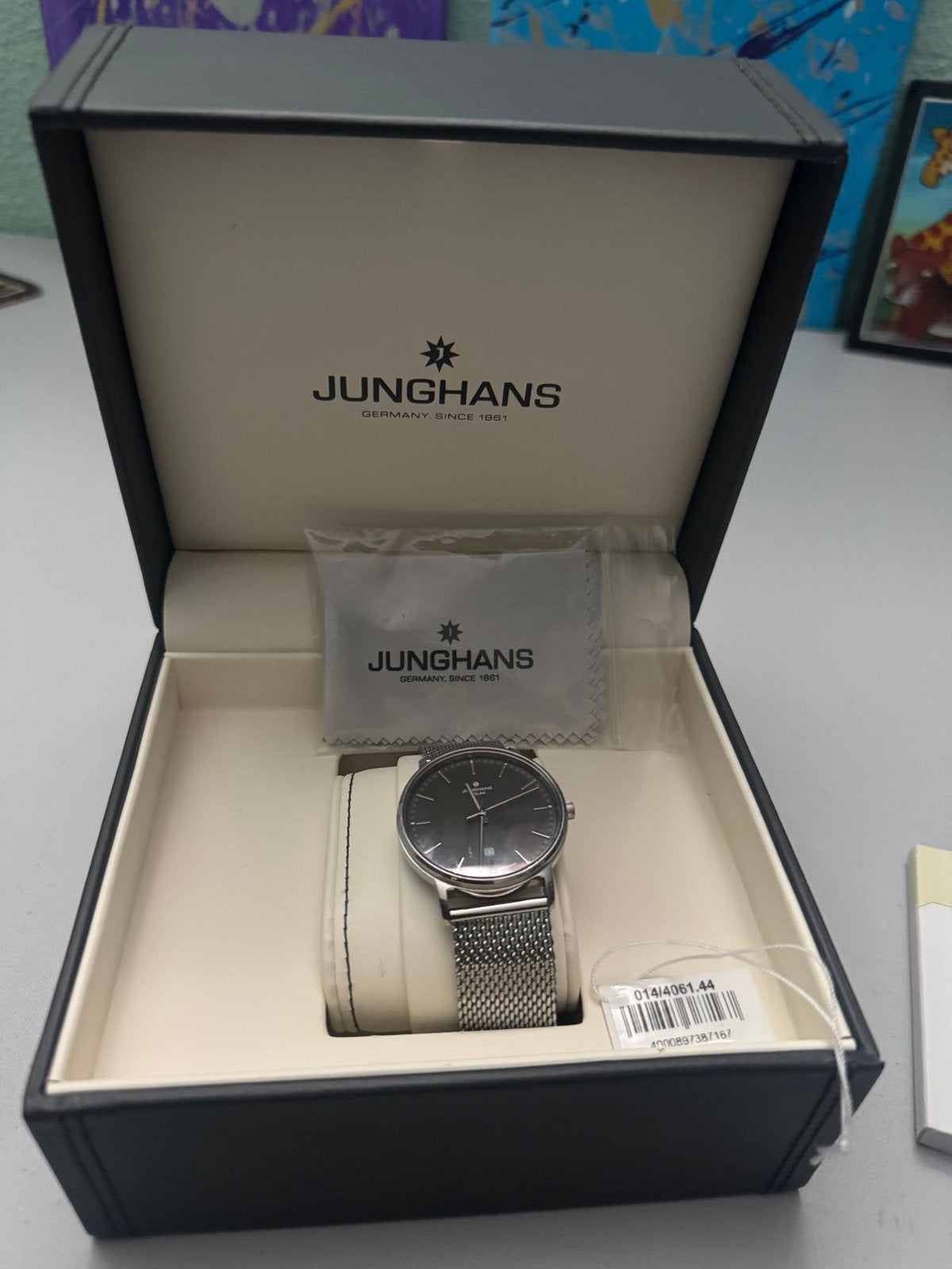 Junghans Milano Solar 37mm Black Dial, Ophalen of Verzenden, Zo goed als nieuw, Overige merken