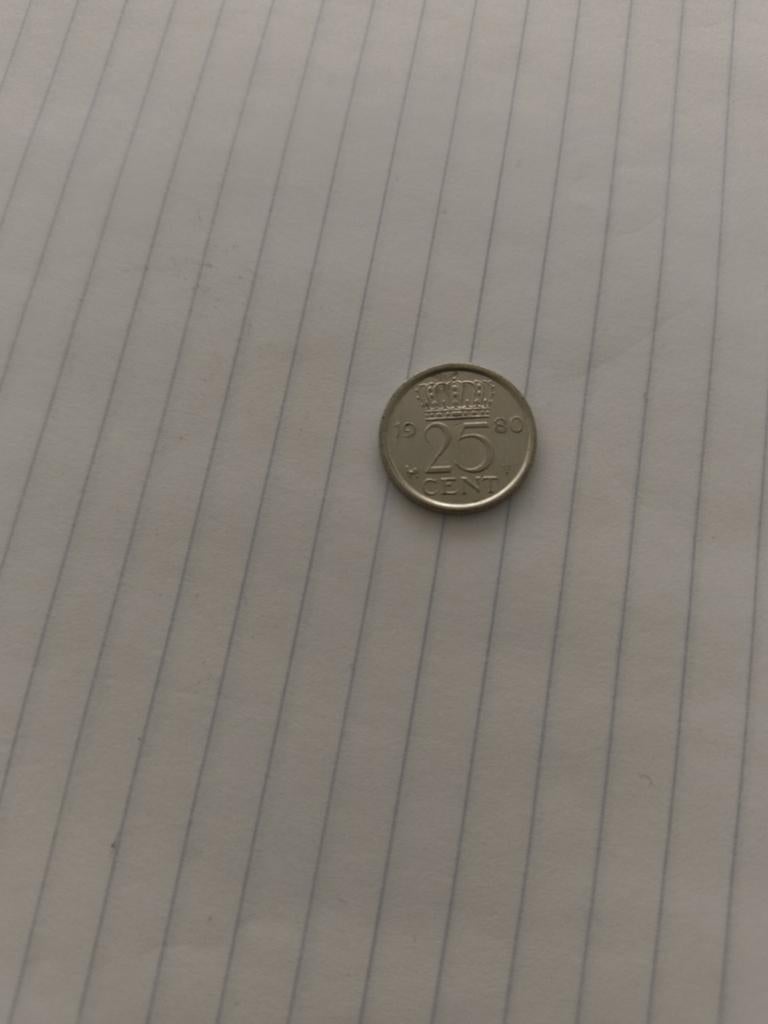 Nederlandse 25 cent uit 1980, Verzenden, Overig, Losse munt