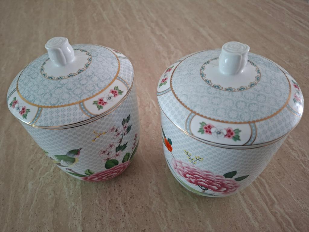 Pip Studio voorraadpot blue hing birds 2x, Huis en Inrichting, Keuken | Servies, Ophalen of Verzenden, Nieuw, Overige stijlen