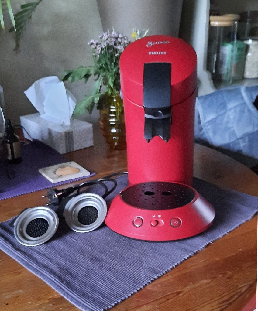 Senseo koffieapparaat - rood, Ophalen, Gebruikt, Koffiemachine, 1 kopje