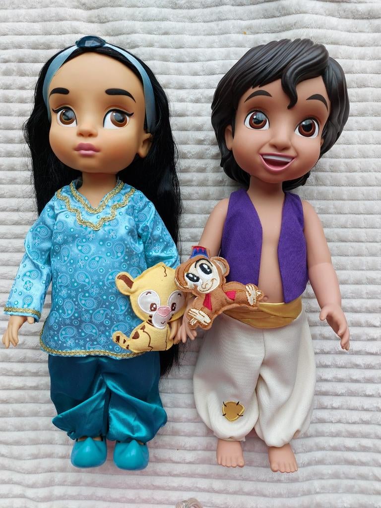 Disney Aladdin en Jasmine Poppen Animator, Ophalen, Zo goed als nieuw, Overige typen