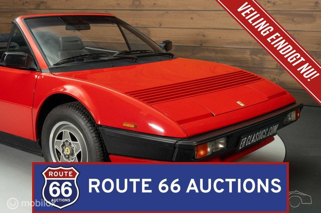 Ferrari Mondial Cabriolet | 1984 | Route 66 Auctions, Auto's, Overige carrosserieën, Zwart, Bedrijf, Handgeschakeld